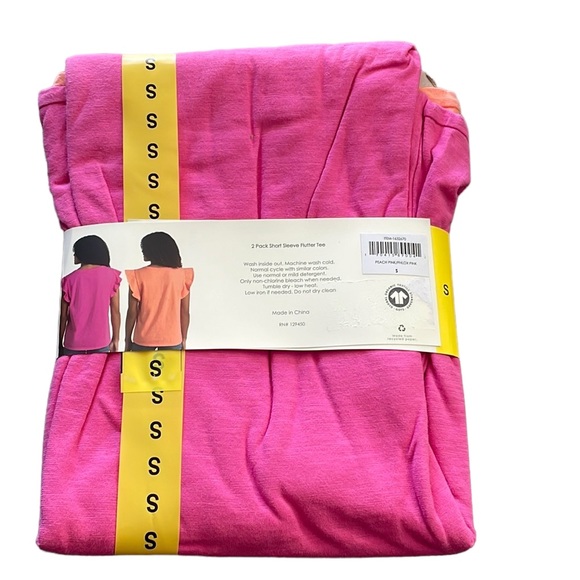 ECOTHREADS - 2 Pack Short Sleeve Flutter Tee - Picture 3 of 4